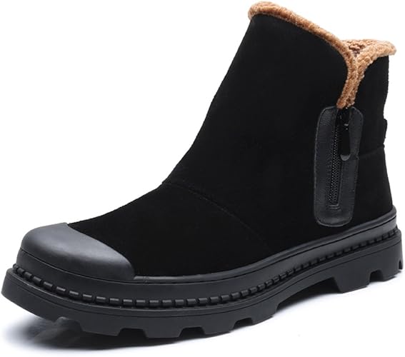 Amazon Wewin ブーツ メンズ スエード 本革 冬用 革靴 ウィンターブーツ ファッション アウトドア 裏起毛 防寒 防滑 黒 ブラック ブーツ Amazon Wewin ブーツ メンズ スエード 本革 冬用 革靴 ウィンターブーツ ファッション アウトドア 裏起毛 防寒 防滑 黒 ブラック ブーツ