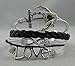 BlueTop(TM) Silver Infinity Anchor Love Charms Leather Knit Bracelet White Black