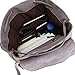 BLUBOON Canvas Vintage Backpack Leather Casual Bookbag Men Rucksack