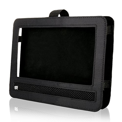 Car Headrest Mount Holder Strap Case for Swivel & Flip Style Portable DVD Player (9.5 inch)