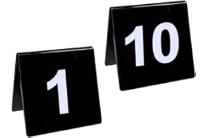 YAMESH Black Acrylic Table Numbers 1-10 Double Sided For Wedding & Restaurant