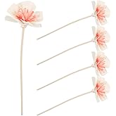 TEHAUX Aromatherapy Reed Diffuser Flower Sticks Replacement 5-Pack Decorative Rods with Scented Flowers for Home Fragrance and Relaxing Atmosphere 8.66X1.57In