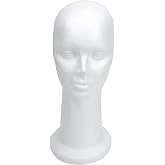BHD BEAUTY 15" Styrofoam Foam Mannequin Manikin Display Head Wig Hat Stand White Foams Sale