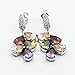 Classic Multi Gemstones Silver Sets, Amethyst Garnet Morganite Peridot (Earring)
