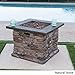 Christopher Knight Home Stone Outdoor Natural Stone Finished Square Fire Pit - 40,000 BTU