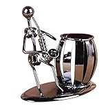 autulet Office Desktop Accessories Metal Pencil Pen Holder Organizer Container Room Decoration (Saxophone)