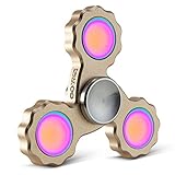 Infinite Spin Precision Fidget Spinner Toy High Speed Hybrid Bearings - Perfect for ADHD, Increasing Focus, Concentration, Quitting Bad Habits: 2 to 5 Min Spin Times: EDC (Gold)