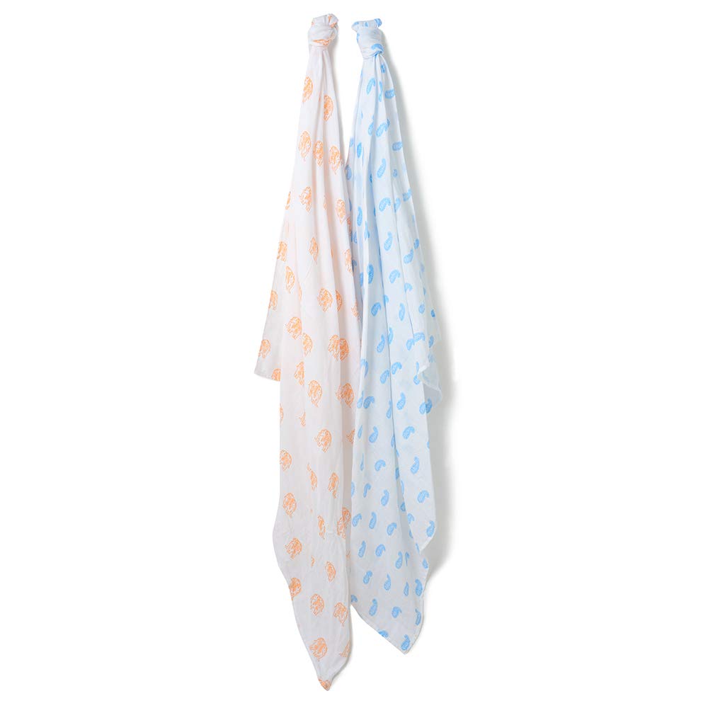100% Cotton Muslin Swaddle Blankets from Lovjoy- 120x120cm