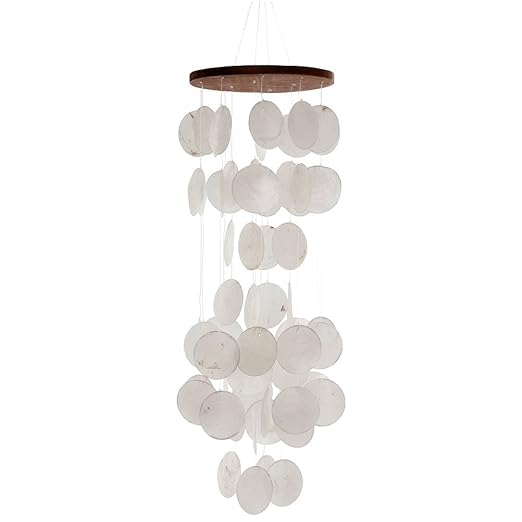 title=HAB & GUT (HA105) Carillon di vento BIANCO, madreperla, 60 cm, acchiappasogni,