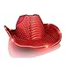 blinkee Sparkling LED Cowboy Hat with Red Sequins - Perfect for Rodeos and Festivals - 8 Radiant Red Lights