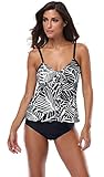 ATTRACO Women's Floral Two Piece Swimsuit Front KOT Tankini Sets