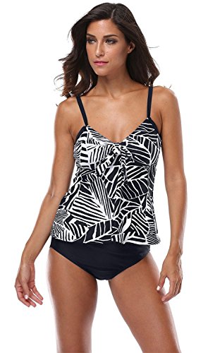 ATTRACO Women's Floral Two Piece Swimsuit Front KOT Tankini Sets