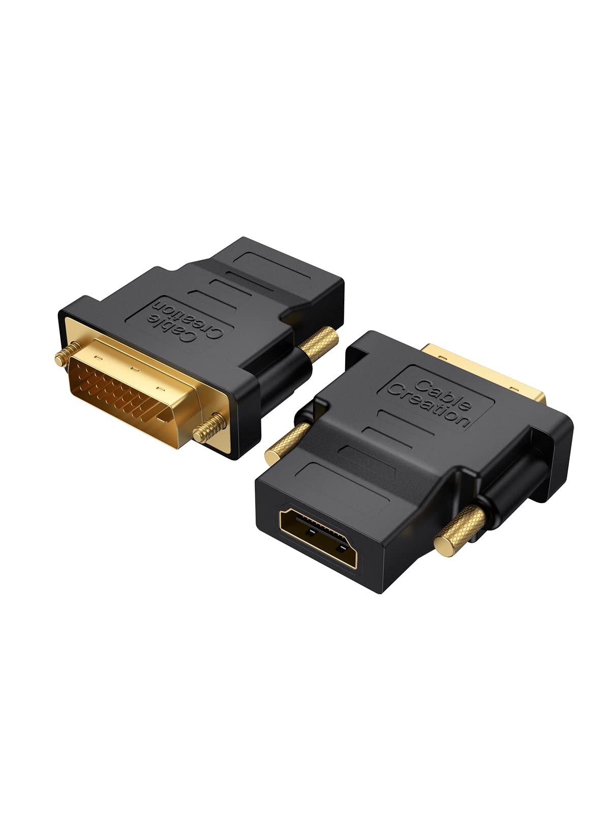 Photo 1 of CableCreation DVI to HDMI Adapter,2-Pack Bi-Directional DVI Male to HDMI Female Converter, Support 1080P, 3D for PS3,PS4,TV Box,Blu-ray,Projector,HDTV