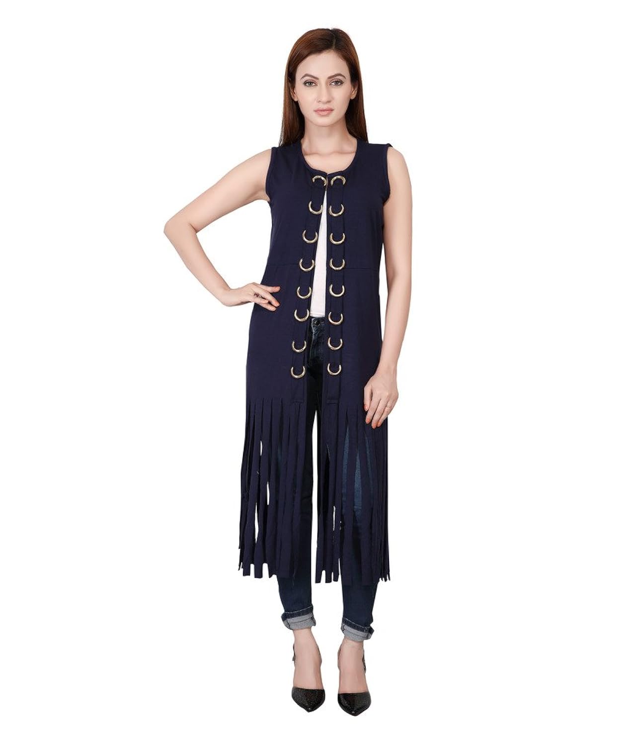 bfly women's designer viscose shrug (navy)