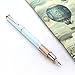 Creoly Rose Gold and White Cute Rollerball Pen Gift Set for Women - Aesthetic Writing Pen Set with Black Ink, by Elmina