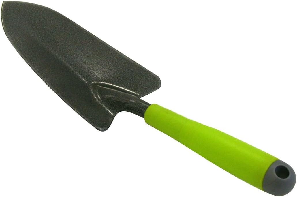 Xclou Hand Trowel Black/Green With Silver Hammered, Scoop Formgerechtem