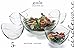 Circleware Set of 5 Wavy Glass Mixing Bowls Set, Home Serving Dish Glassware for Fruits, Salad, Punch, Dessert, Food, Cheese, Candy, Ice Cream, Best Gifts, 1-10