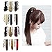 Wrap Around Synthetic Ponytail One Piece Heat Resistant Magic Paste Pony Tail Long Straight Soft Silky for Women Lady Girls 26'' / 26 inch (medium brown)