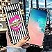 Square Case Compatible Samsung Galaxy S10 Case Luxury Elegant Soft TPU Shockproof Protective Metal Decoration Corner Back Cover Galaxy S10 Case 6.1 Inch 2019 (Pink Lips in Bullet)