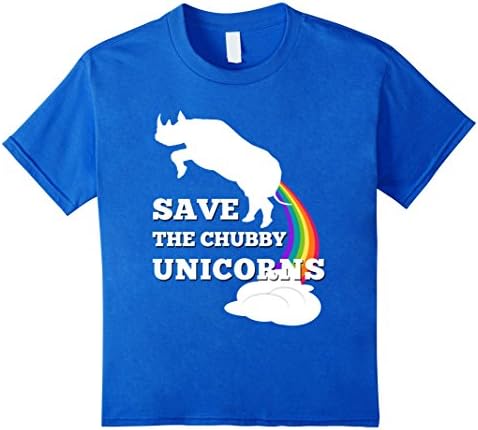 Kids Save the Chubby Unicorns T Shirt | Men | Women 10 Royal Blue