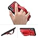 TOOVREN iPhone X/Xs Wallet Case Phone Lanyard Neck Strap iPhone Xs / 10 Protective Case Cover with Stand Leather PU Card Holder Adjustable Detachable iPhone Lanyard for Anti-Theft and Activity Red