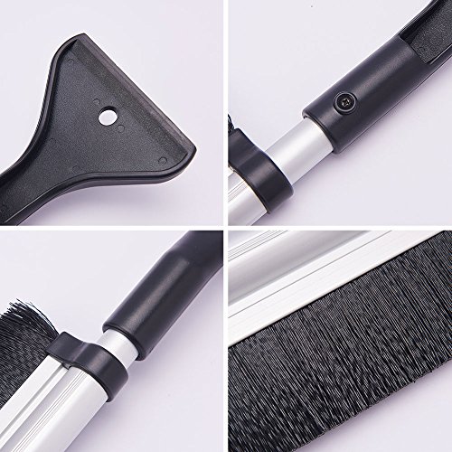 Jscarlife 16.5-23.7 inch Retractable Snow Brush & Ice Scraper | Auto Snow Removal | Car Truck SUV Windshield | Heavy Duty - Thumbnail 2
