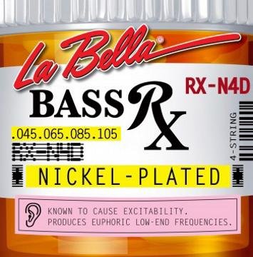 LaBella RX-N4D Bass Rx Nickel-Plated Strings, Custom