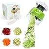 Spiralizer – Handheld Spiralizer Groentesnijder, 4 in 1 Veggie Spiraalsnijder, Zoodle Pasta Spaghetti Maker