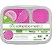 Smart Planet EC-34 Large 3-Compartment Eco Silicone Collapsible Meak Kit Lunch Box, Pink