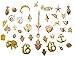 Yansanido 100 Gram (approx 40-60pcs) Assorted DIY Antique Charms Pendant Mixed Charms Pendants (Gold)