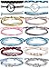BOMAIL 14-16 Pieces Wave Bracelet Braided Rope Bracelet Set Handmade Adjustable Friendship Bohemian Bracelet Handcrafted Jewelry for Women