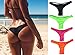 Focussexy Women's 2016 Hot Summer Beachwear Bikini Bottom Thong Swimwear Black S