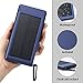 Titita Solar Charger, 10000mAh Quick Charge 3.0 Solar Power Bank with 2 USB Port and 1 LED Light, Solar Panel Portable Charger with Carabiner and Waterproof Function for IOS/Android Cellphones