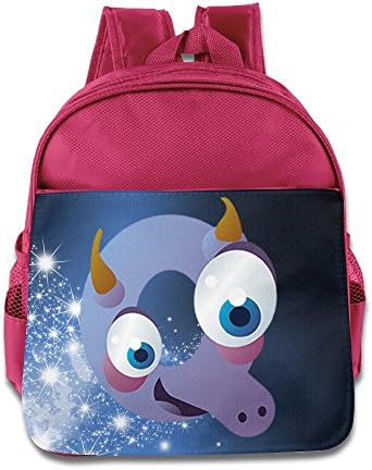 ZMILY Personalized Ox Horn Pig Q Logo Children Schoolbag For 1-6 Years Old Pink