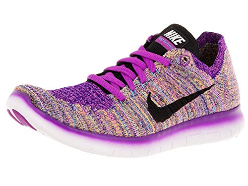 Nike Women's Free Running Motion Flyknit Shoes, Hyper Violet/Gamma Blue/Concord/Black - 6 B(M) US