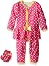 U.S. Polo Assn. Baby Girls' Long Sleeve Romper With Socks, Pink Peak, 3/6M