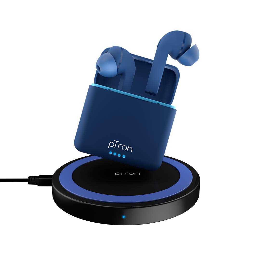 pTron Bassbuds Vista In-Ear True Wireless Bluetooth 5.1 Headphones with Free 5W Wireless Charger 