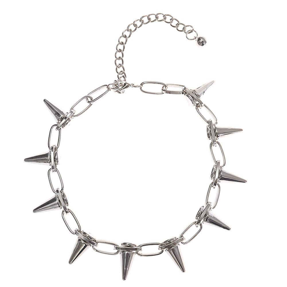 BGTY Streetwear Punk Rivets Choker Necklace