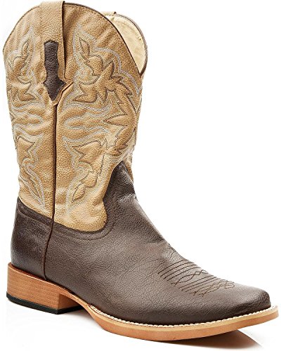 Roper Men's Square Toe Cowboy Boot Brown 12 D - Medium
