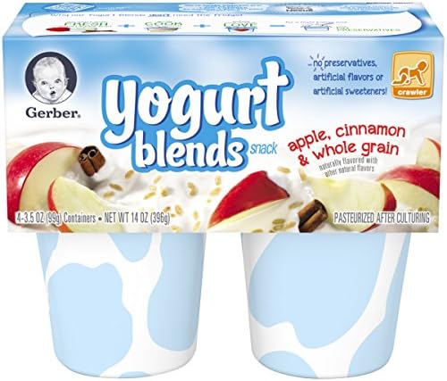 Gerber Yogurt Blends Snack, Apple Cinnamon, 14-Ounce (Pack of 6)