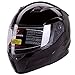 Dual Visor Modular Flip up Gloss Black Motorcycle Snowmobile Helmet DOT (S)