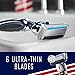 Barbasol Ultra 6 Plus Men's Razor with 2 Razor Blade Refills (1 Handle + 2 Cartridges), Mens Razors/Blades