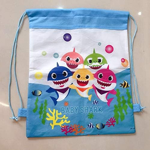 shengo Shark baby Double sided drawstring bag non-woven bag Drawstring bag for children Daily life backpack, children's school gift