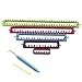 Novelinks Long Knitting Looms Set - Set of 5 Plastic Looms Knitting with 1 Knitting Yarn Loom Needle and 1 Plastic Loom Pick