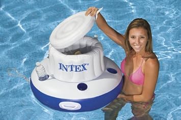 Nevera flotante 79cm diametro para 24 latas, deposito hielo ...