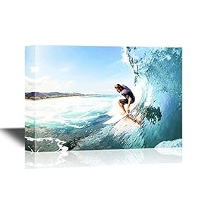 Water Entertainment Surfer on Blue Ocean Wave in...