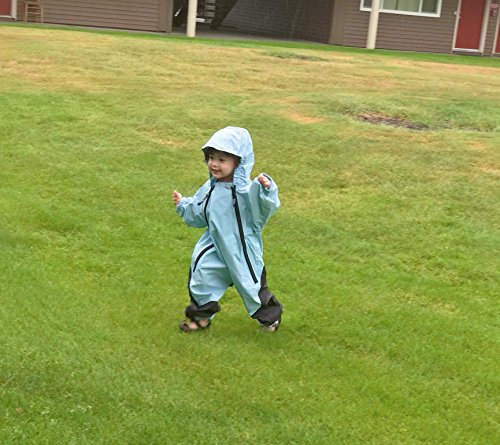 HAPIU Kids Toddler Rain Suit Muddy Buddy Waterproof Coverall,Blue,3T,Original - Thumbnail 6