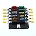 10 Way Blade Fuse Block For Car Truck Boat RV LED Indicator Fuse Box With Terminals Wiring Kits