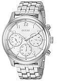 GUESS Women's Stainless Steel Multifunction Casual Watch, Color: Silver-Tone (Model: U1018L1)