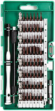 Precision Screwdriver Set 60 In 1 S2 Steel Driver Kit with 56 Bits Magnetic Screws &amp; Flexible Shaft Electronics Repair Tools Kit for iPhone, Tablet, Macbook, Xbox, PC, Game Console, Watches (Green)